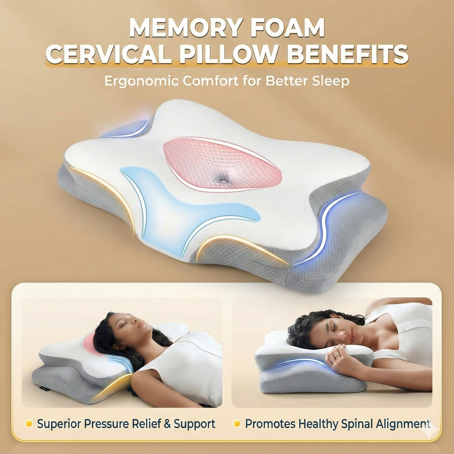 6D Ergonomic Butterfly Pillow