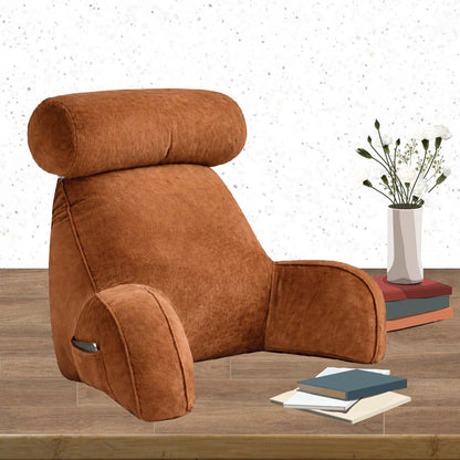 Backrest Pillow With Arms & Adjustable Headrest