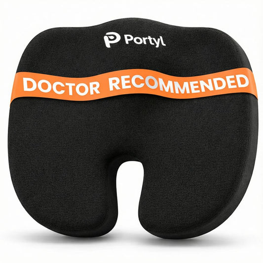 Portyl® Ergonomic Memory Foam Seat Cushionon